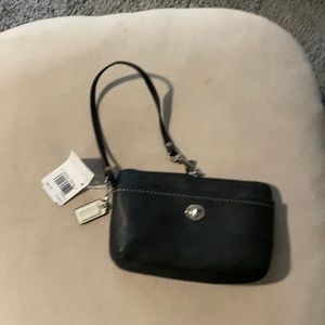 Black Coach wristlet NWT